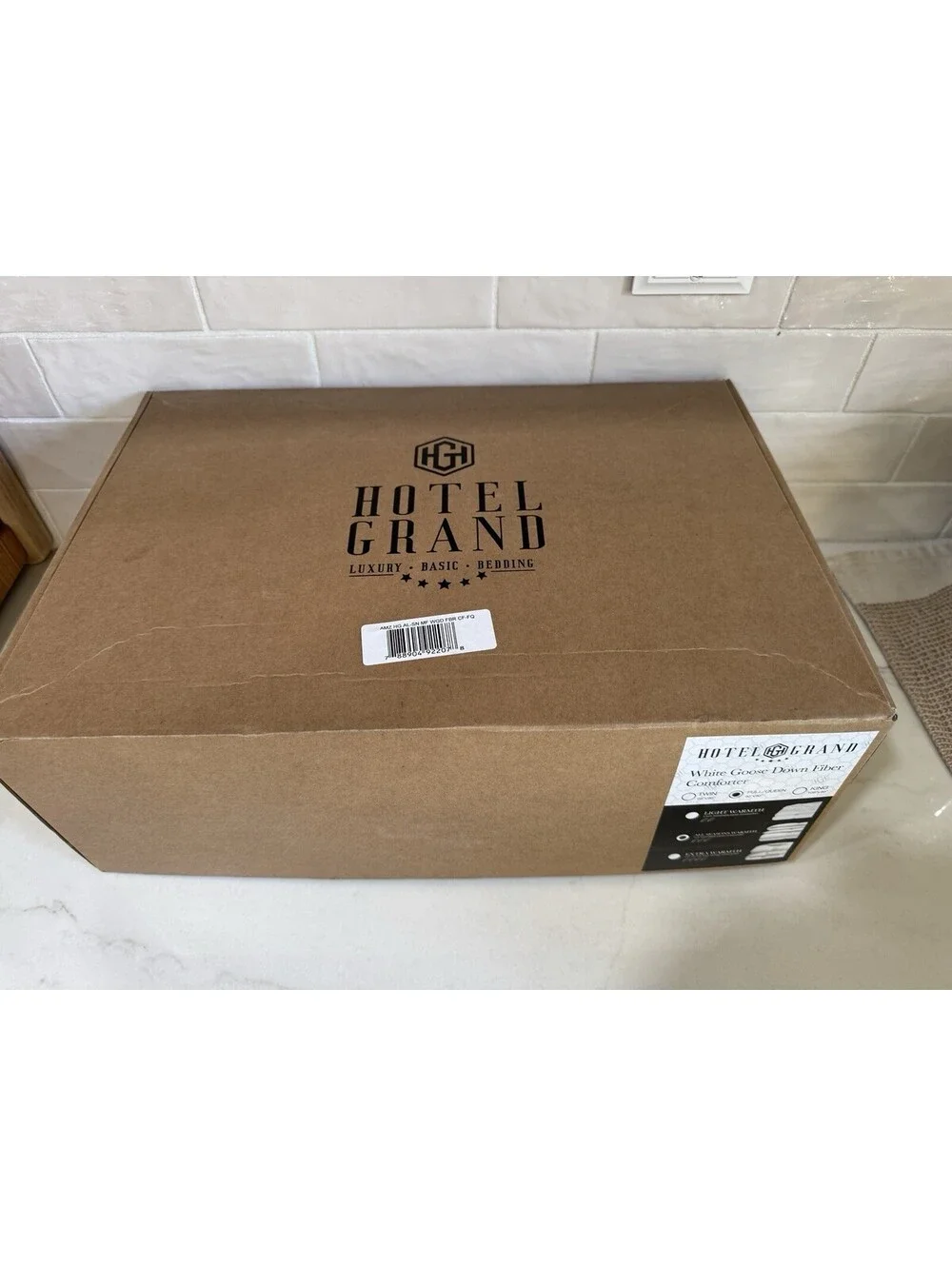 Hotel Grand White Goose Down Fiber Comforter All Seasons Full/Queen Size 90x90